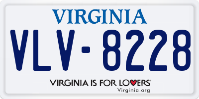 VA license plate VLV8228