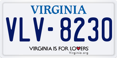 VA license plate VLV8230