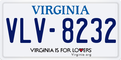 VA license plate VLV8232