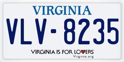 VA license plate VLV8235