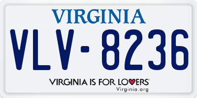 VA license plate VLV8236