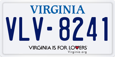 VA license plate VLV8241