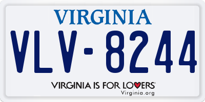 VA license plate VLV8244