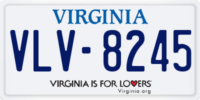 VA license plate VLV8245