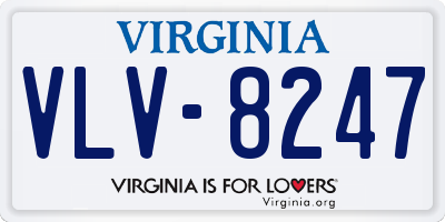 VA license plate VLV8247