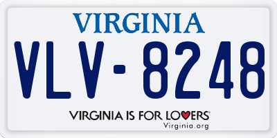 VA license plate VLV8248