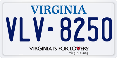 VA license plate VLV8250