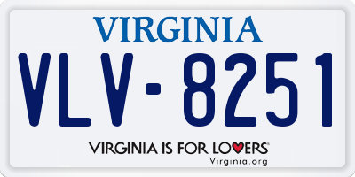 VA license plate VLV8251