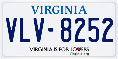 VA license plate VLV8252