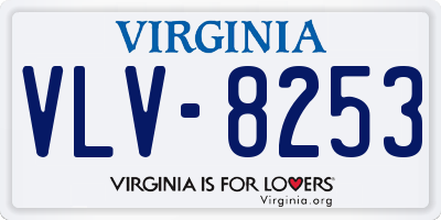 VA license plate VLV8253