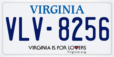 VA license plate VLV8256