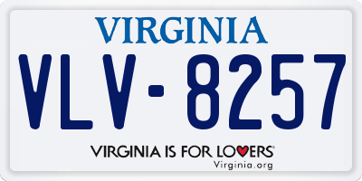 VA license plate VLV8257