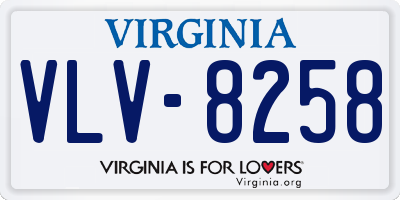 VA license plate VLV8258