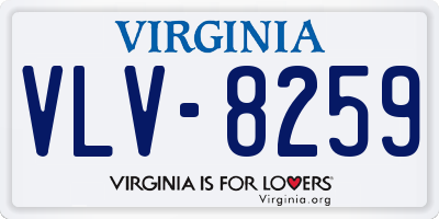 VA license plate VLV8259