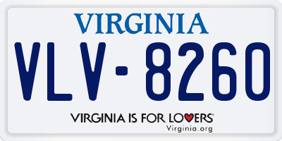 VA license plate VLV8260