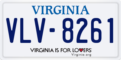 VA license plate VLV8261