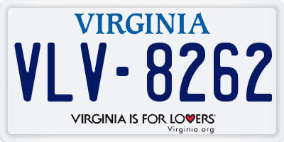 VA license plate VLV8262