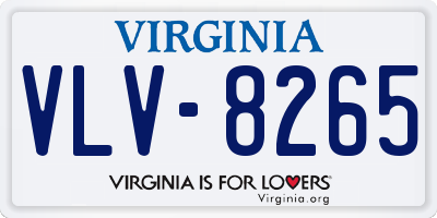 VA license plate VLV8265