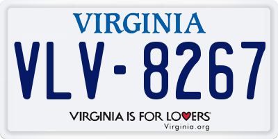 VA license plate VLV8267