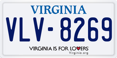 VA license plate VLV8269