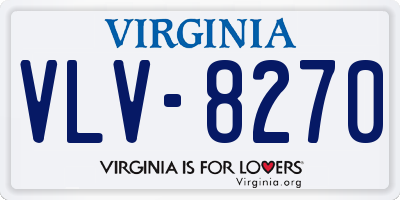 VA license plate VLV8270