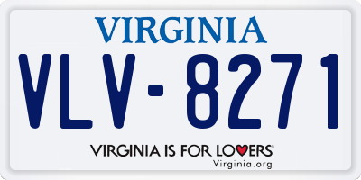 VA license plate VLV8271