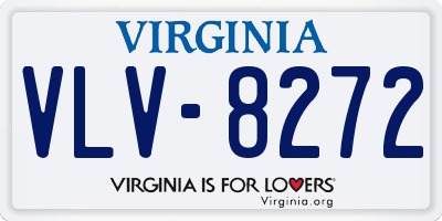 VA license plate VLV8272