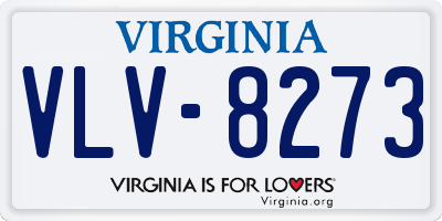 VA license plate VLV8273