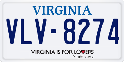 VA license plate VLV8274