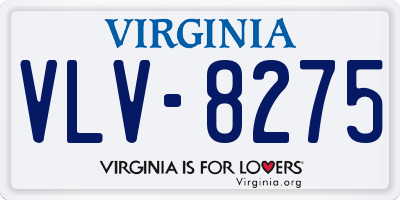 VA license plate VLV8275