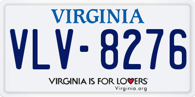 VA license plate VLV8276