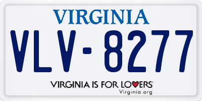 VA license plate VLV8277