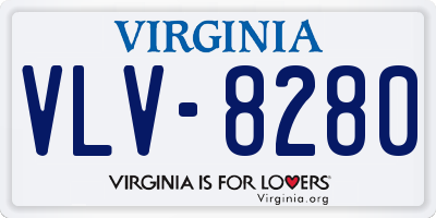 VA license plate VLV8280