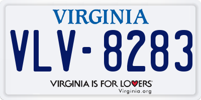 VA license plate VLV8283