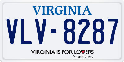 VA license plate VLV8287