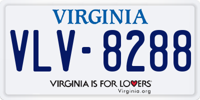 VA license plate VLV8288