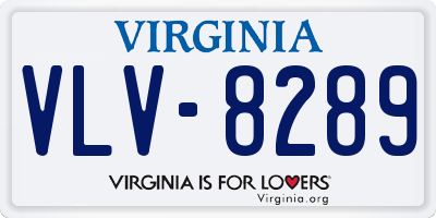 VA license plate VLV8289