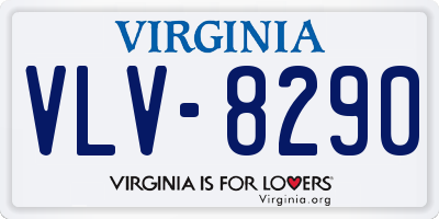 VA license plate VLV8290