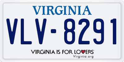 VA license plate VLV8291