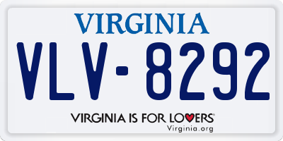 VA license plate VLV8292