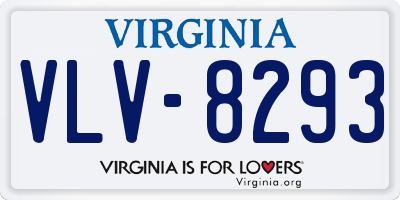 VA license plate VLV8293