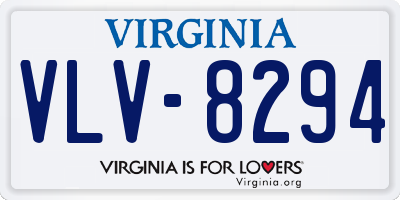 VA license plate VLV8294