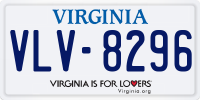 VA license plate VLV8296