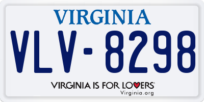 VA license plate VLV8298