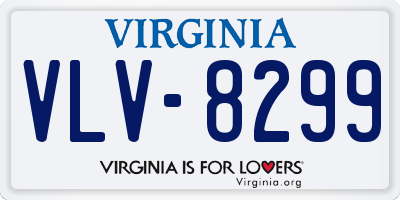 VA license plate VLV8299