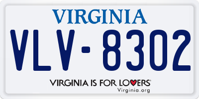 VA license plate VLV8302