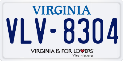 VA license plate VLV8304