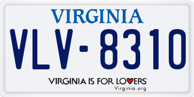 VA license plate VLV8310