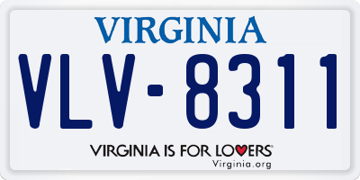 VA license plate VLV8311