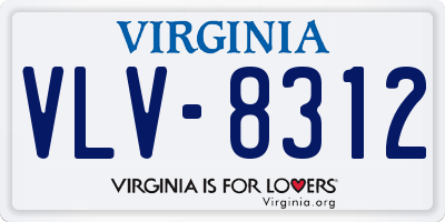 VA license plate VLV8312